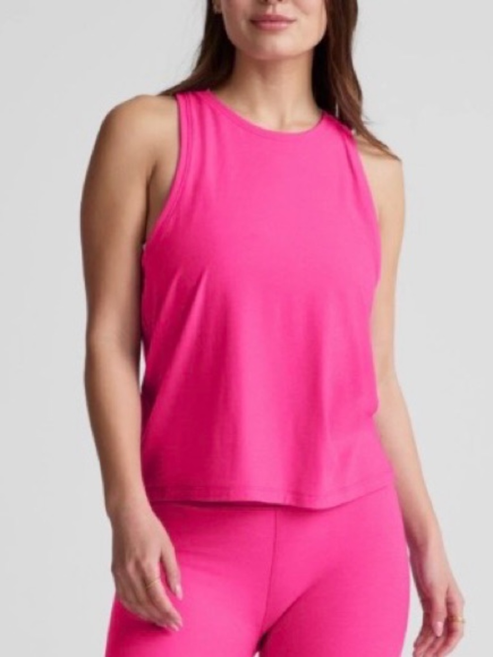 beyond yoga featherweight tank hot pink